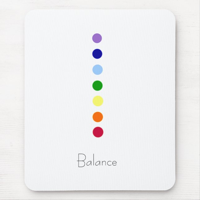 Balance - Einfache Chakra Line Mousepad (Vorne)