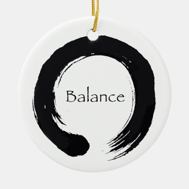 Balance & Enso-Ornament Keramikornament (Vorne)
