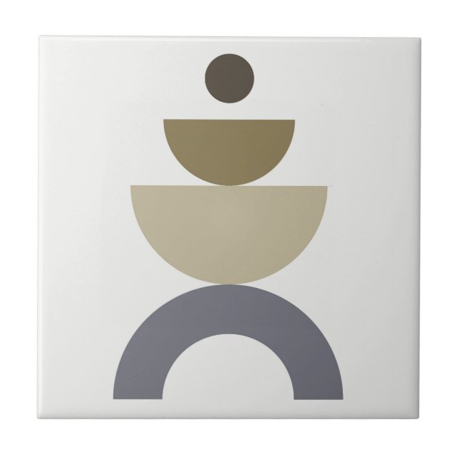 Balance - farbenfrohe geometrische Formen des mitt Fliese (Vorderseite)