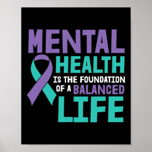 Balance Leben psychische Gesundheit Bewusstsein Su Poster