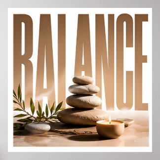 Balance Luxus Wellness Redaktion Lifestyle Poster