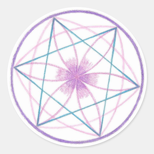 Balance Mandala Runder Aufkleber (Vorderseite)