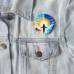 Balance of Worlds - Futuristische Pixel Art Tech Button