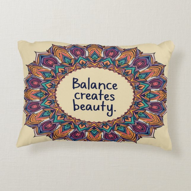 Balance schafft Schönheit - Inspiration Dekokissen (Rückseite)