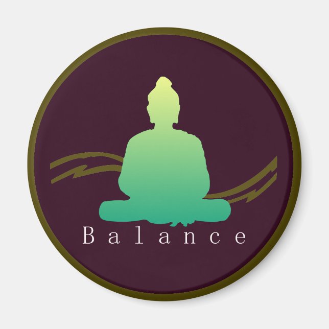 "Balance" Schöner Buddha Magnet. Magnet (Vorne)