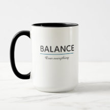 Balance Über Alles – Minimale weiße Typografie
