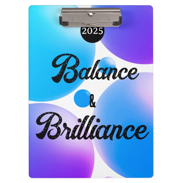 BALANCE und BRILLIANCE SpiralNotebook Klemmbrett (Vorderseite)