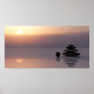 Balance und Meditation Cairn Poster