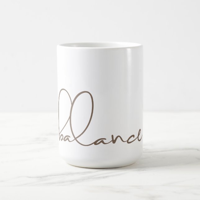 Balance, weiß, Yoga Cool, modern Kaffeetasse (Mittel)