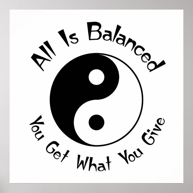 Balance Yin Yang Poster (Vorne)