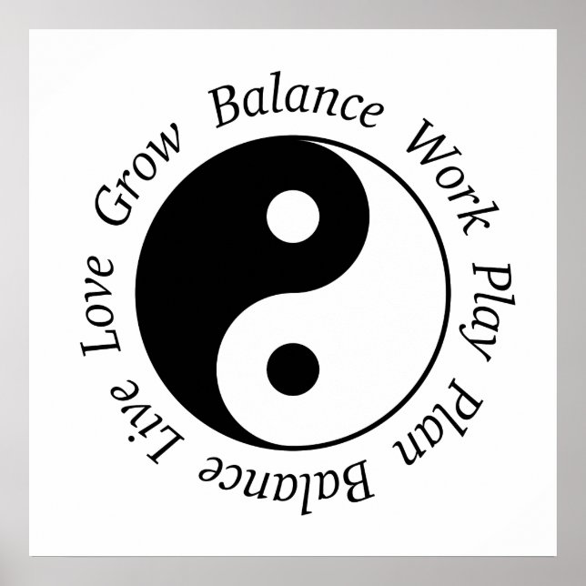 Balance Yin Yang Poster
