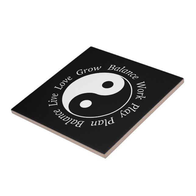 Balance Yin Yang-Symbol Fliese (Seite)