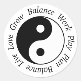 Balance Yin Yang-Symbol Runder Aufkleber