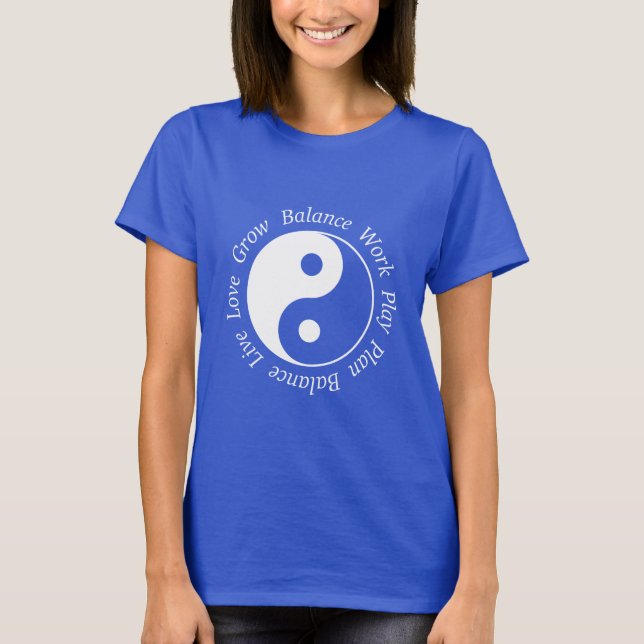 Balance Yin Yang-Symbol T-Shirt (Vorderseite)