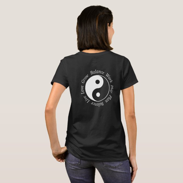 Balance Yin Yang Symbol T-Shirt (Schwarz voll)
