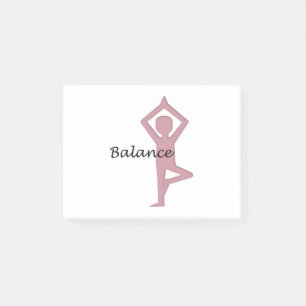 Balance Yoga-Pose Post-it Klebezettel