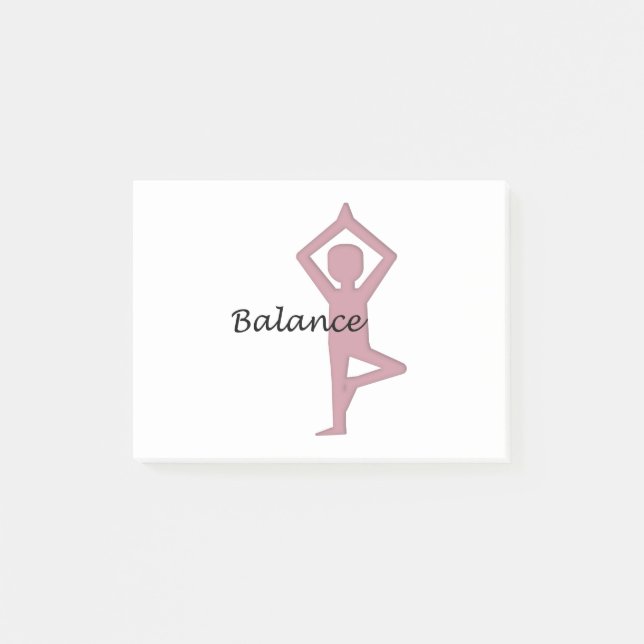 Balance Yoga-Pose Post-it Klebezettel (Vorderseite)