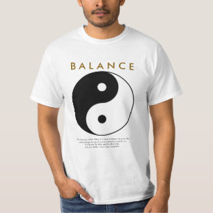 Balance Yoga Yin Yang mit Zitat T-Shirt