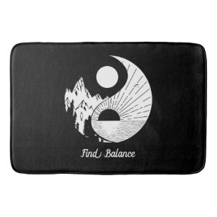 Balance Zen Yin Yang Schwarz-weiß Badematte