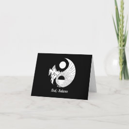 Balance Zen Yin Yang Schwarz-weiß Karte