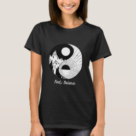 Balance Zen Yin Yang Schwarz-weiß T-Shirt