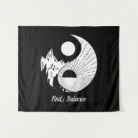 Balance Zen Yin Yang Schwarz-weiß