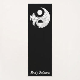 Balance Zen Yin Yang Schwarz-weiß Yogamatte