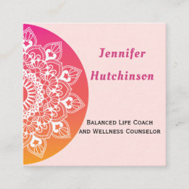 Balanced Life Coach Wellness Quadratische Visitenkarte