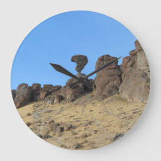 Balanced Rock Idaho Foto Große Wanduhr