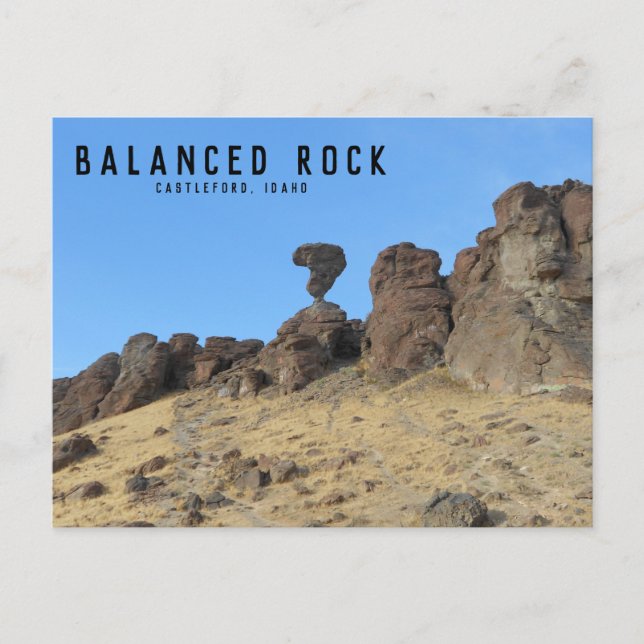 Balanced Rock Idaho Foto Postcard Postkarte (Vorderseite)