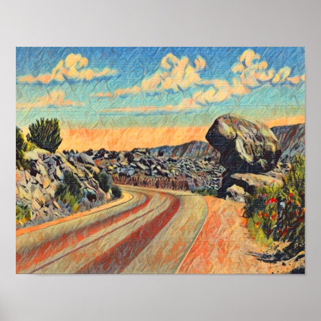 Balanced Rock Tijeras Canyon Poster (Vorne)