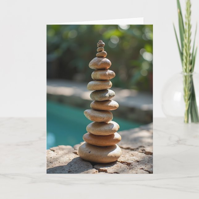Balanced Stones Vatertagskarte Karte (Vorderseite)