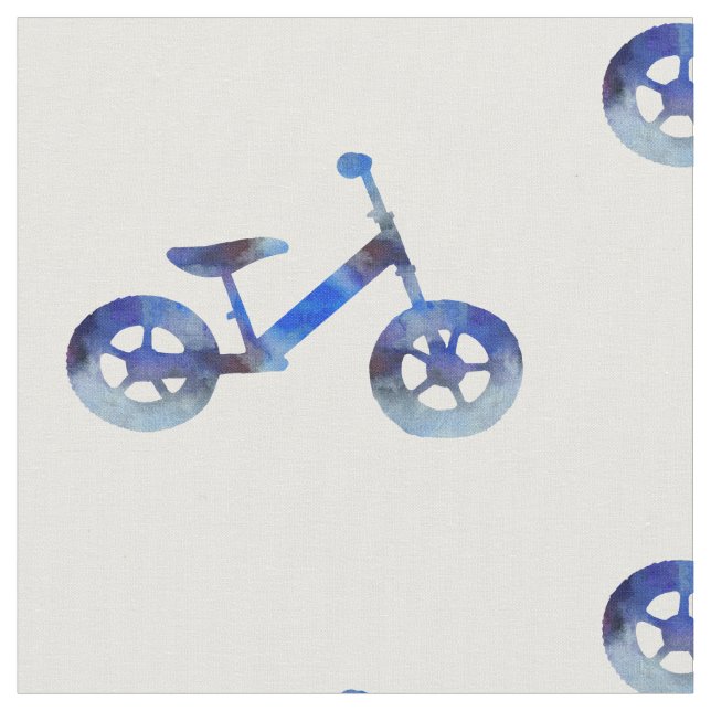 Balancen-Fahrrad-Aquarell-Kunst Stoff (Nahaufnahme)
