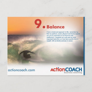 Balancen-Postkarte - 14 Punkte der Kultur Postkarte