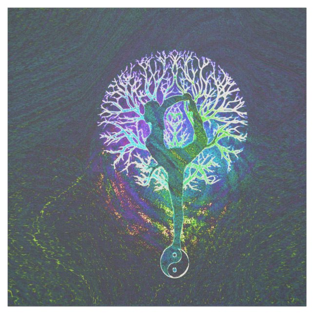 Balancen-und Harmonie-Yoga-Baum Stoff (Muster)