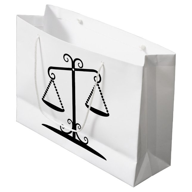 Balancenskalen Große Geschenktüte (Vorderseite Schrägansicht)