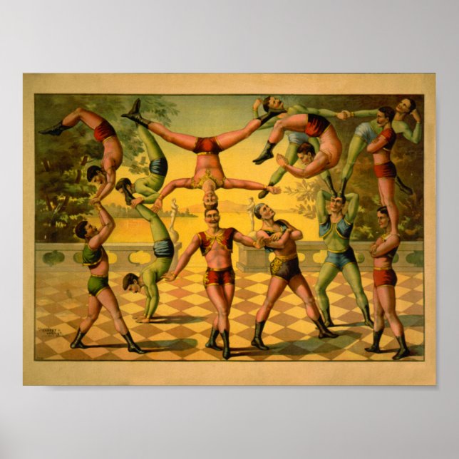 Balancing Acrobats Circus Poster (Vorne)