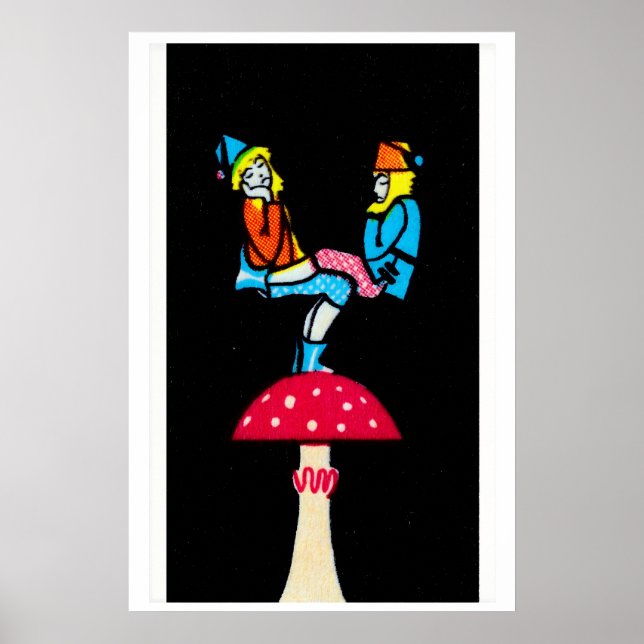 Balancing Gnomes Matchbox Kunstprint, Russisch Poster (Vorne)