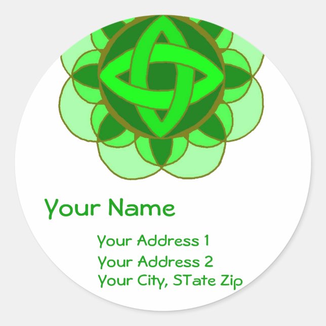 "Balancing the Heart Chakra"-Adressetikett Runder Aufkleber (Vorderseite)