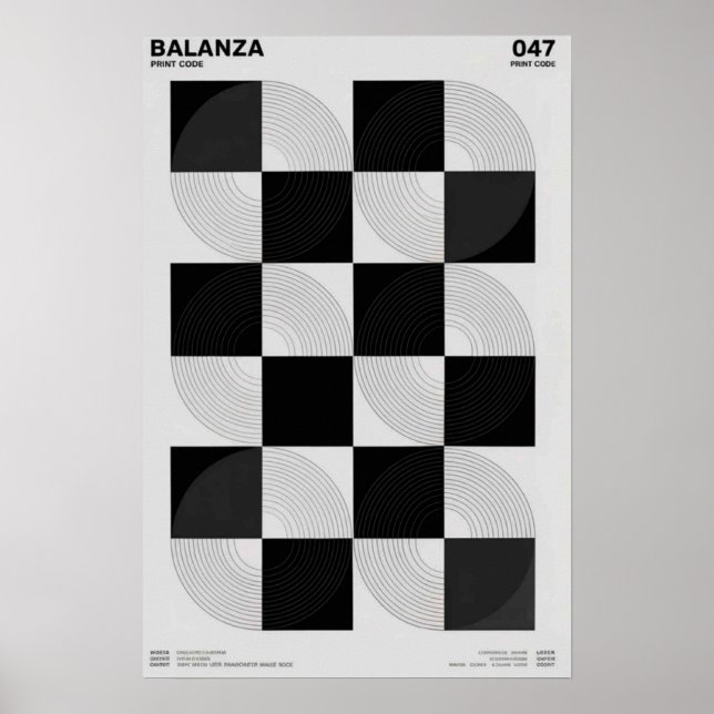 Balanza: Geometrische Serie Poster (Vorne)