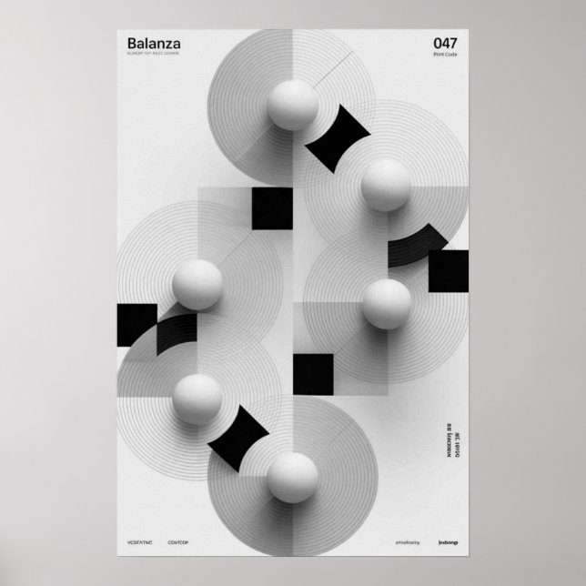 Balanza: Geometrische Serie Poster (Vorne)