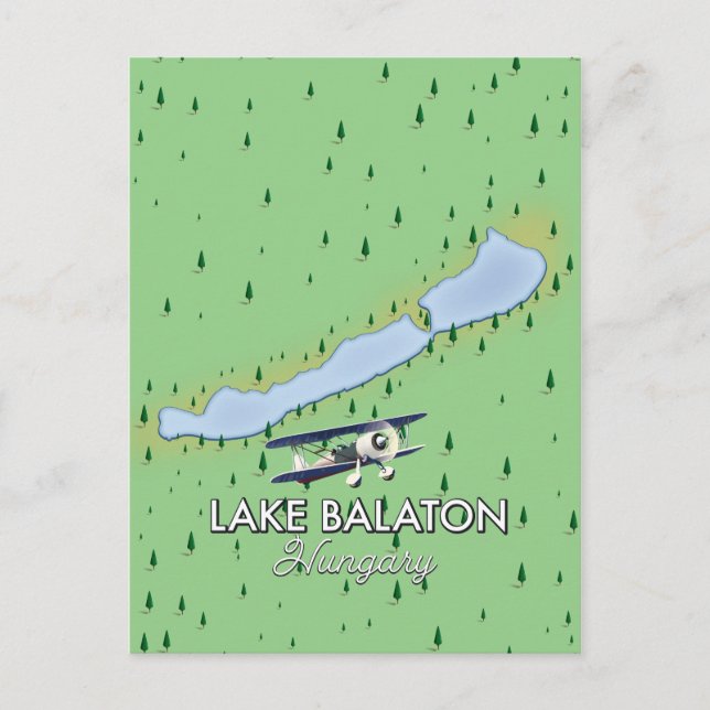 Balaton Ungarn Karte (Vorderseite)