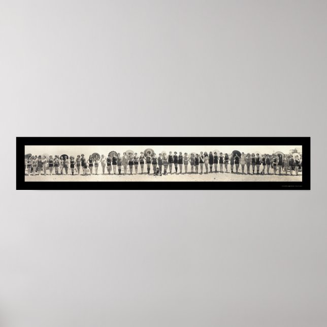 Balboa Beach CA Parade Foto 1925 Poster (Vorne)