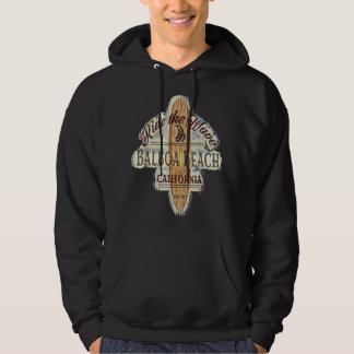 Balboa Beach Surfen gestört Vintag Retro Surf Hoodie