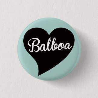 Balboa Black Heart Powder Blue Button