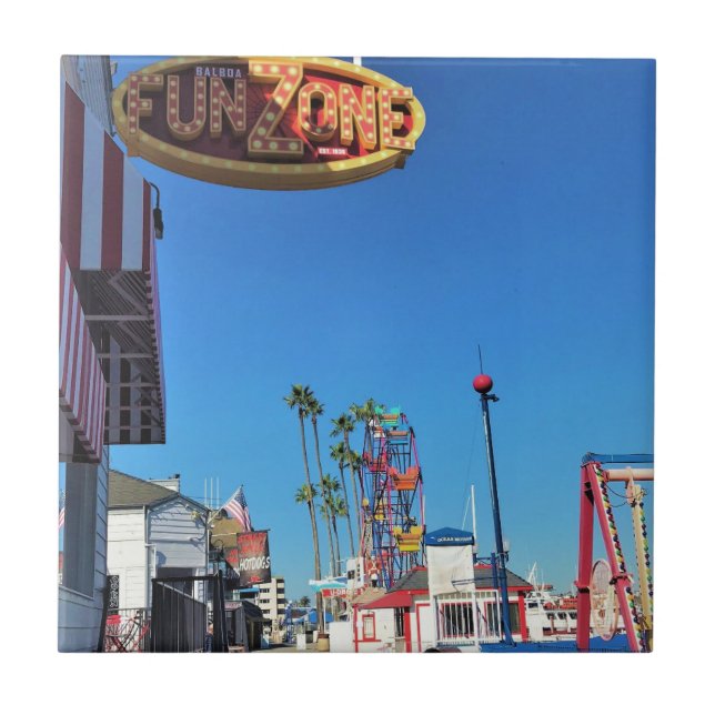 Balboa Fun Zone, Newport Beach, Kalifornien Fliese (Vorderseite)