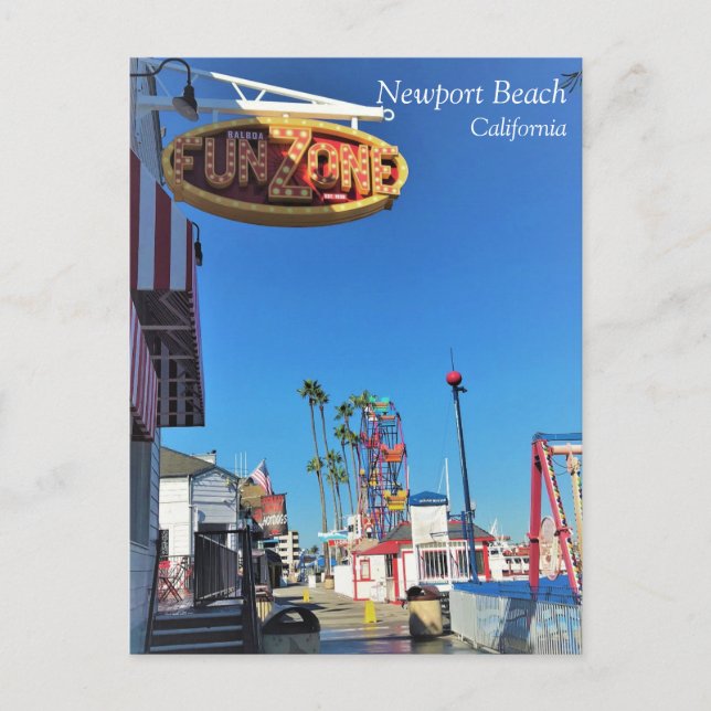 Balboa Fun Zone, Newport Beach, Kalifornien Postkarte (Vorderseite)