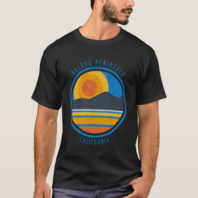 Balboa Halbinsel Kalifornien Sonne und Spaß T-Shirt (Vorderseite)