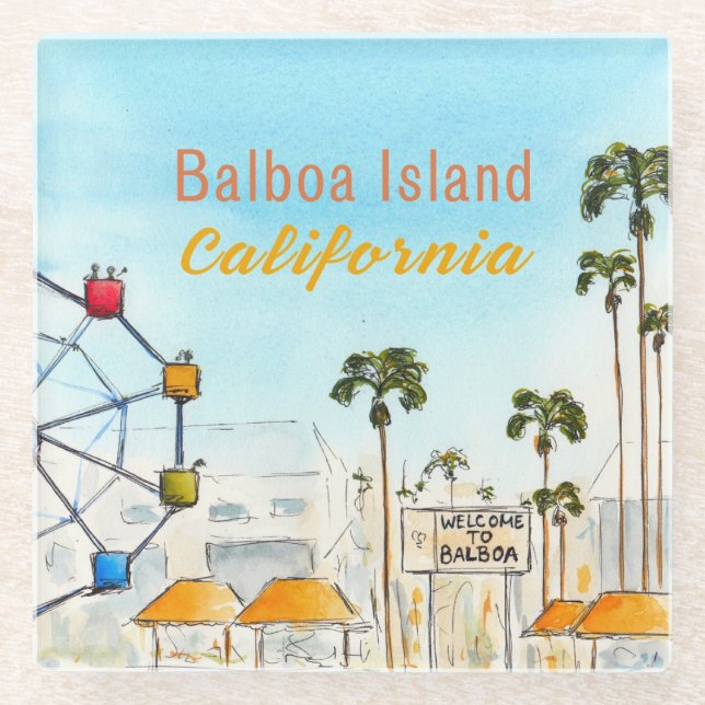 Balboa Island Newport Beach Untersetzer (Vorderseite)