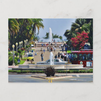 Balboa Park Fountains Prado Gaslampen Postkarte